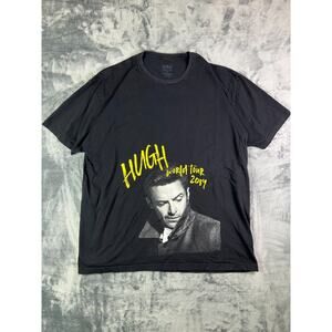 Hugh Jackman 2019 World Tour T-Shirt XL Black Double Sided Concert Tee Wolverine